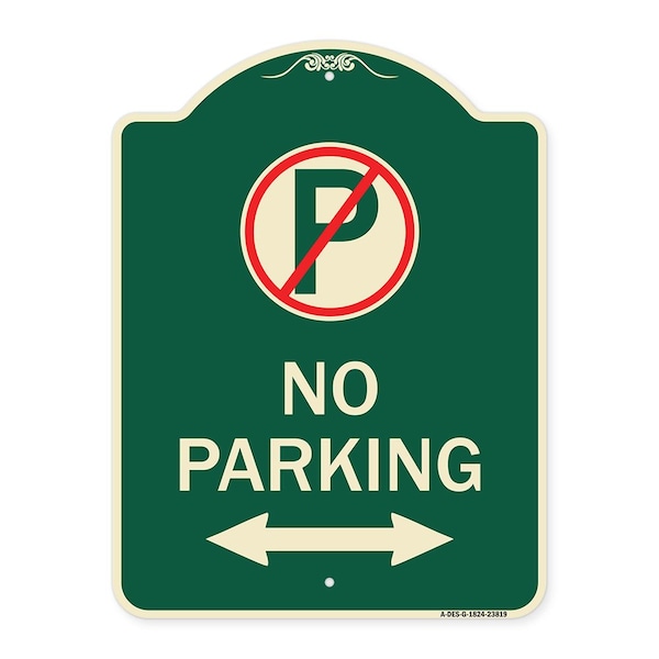 Signmission No Parking Heavy-Gauge Aluminum Architectural Sign, 24" x 18", G-1824-23819 A-DES-G-1824-23819 - main